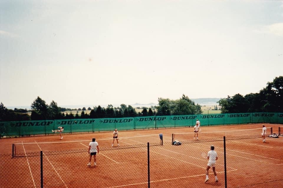 The club's shale courts in 1989